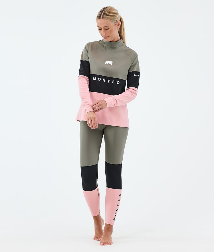 Montec Alpha W Kerrastohousut Naiset Greenish/Black/Soft Pink, Image 3 of 7