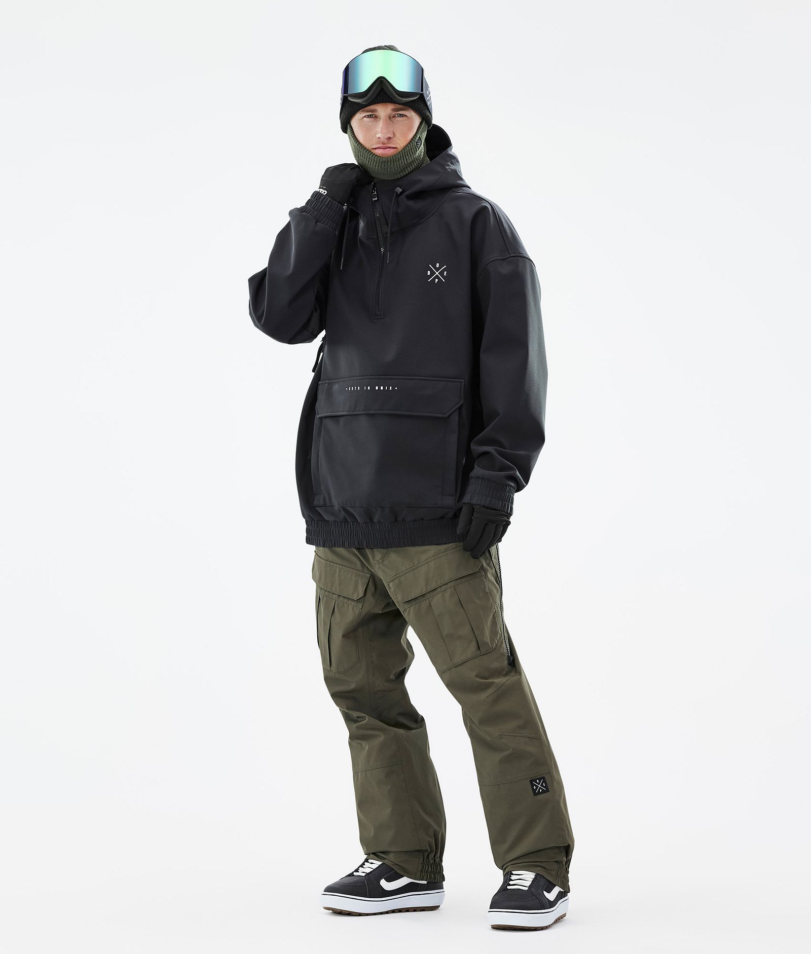 Dope Cyclone Lumilautailu Outfit Miehet Black/Olive Green