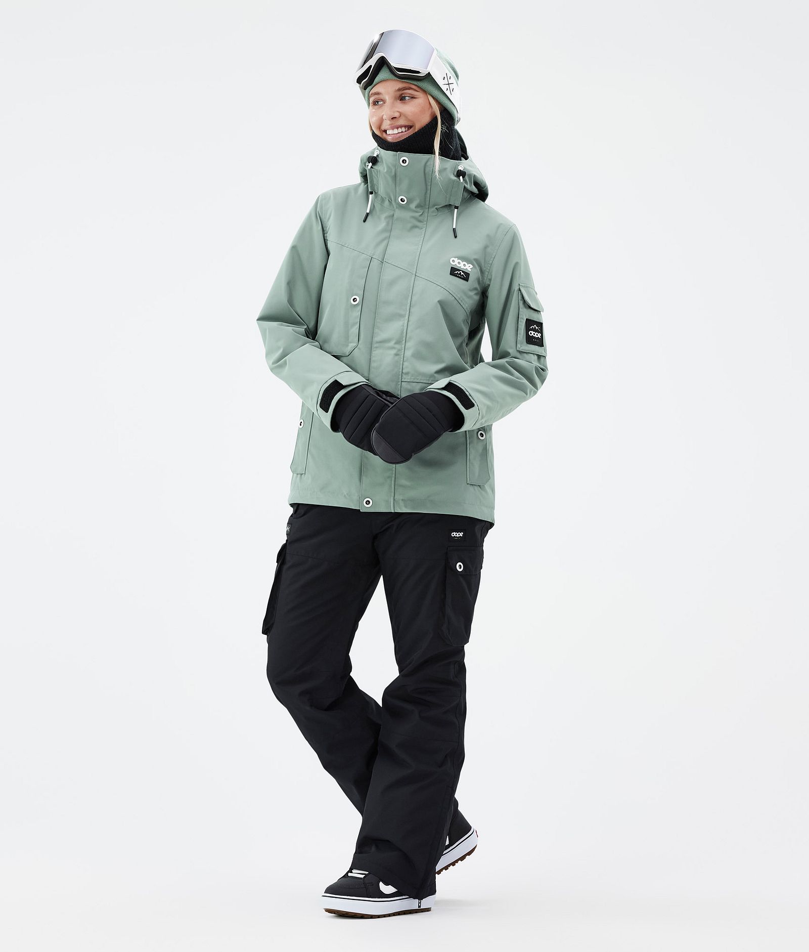Dope Adept W Lumilautailu Outfit Naiset Faded Green/Black