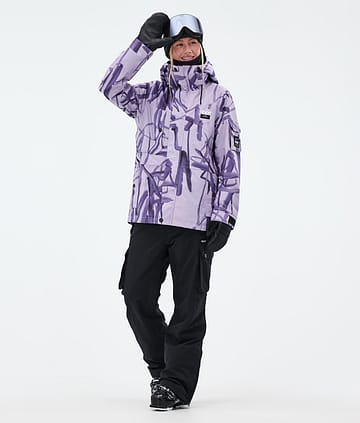 Dope Adept W Laskettelu Outfit Naiset Scribble Purple/Black