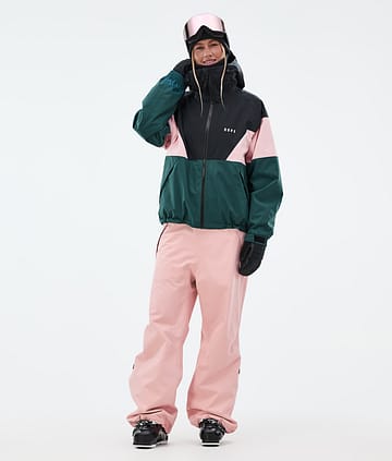 Dope Spartan W Laskettelu Outfit Naiset Black/Soft Pink/Bottle Green