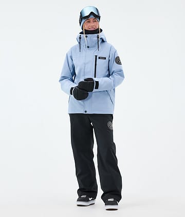 Dope Blizzard W Full Zip Lumilautailu Outfit Naiset Light Blue/Black
