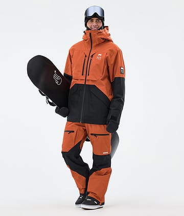Montec Arch Lumilautailu Outfit Miehet Burned Orange/Black